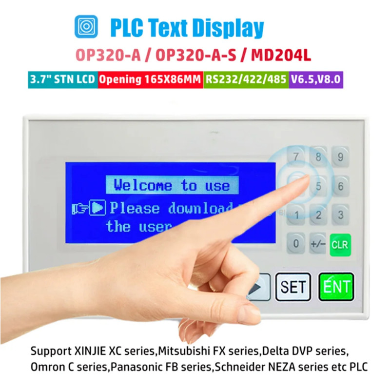 OP320-A OP320-A-S MD204L PLC Text Display 3.7" LCD Display Support Xinjie V6.5 Support 232 485 422