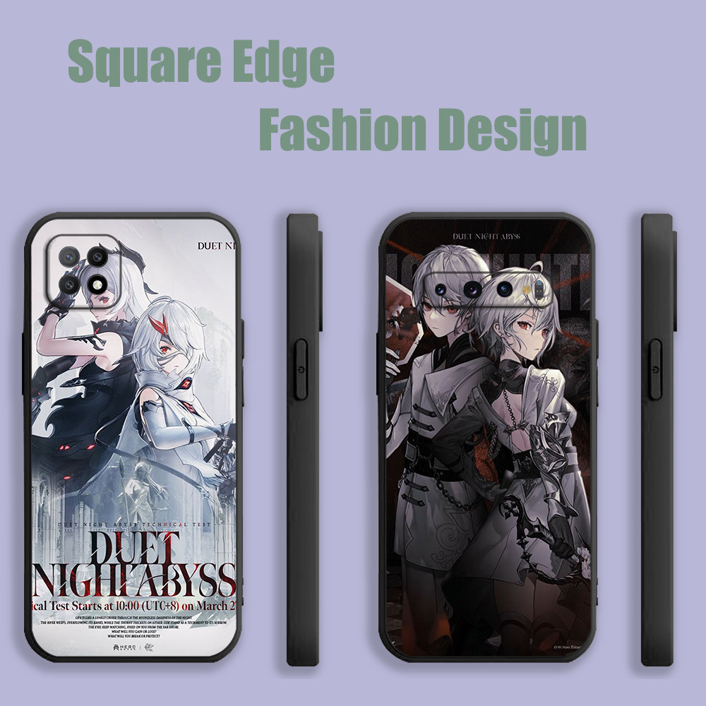 ปลอกสําหรับ Vivo Y02t V29e Y17s Duet Night Abyss Technical Test BOM16 เคสโทรศัพท์ขอบสี่เหลี่ยม