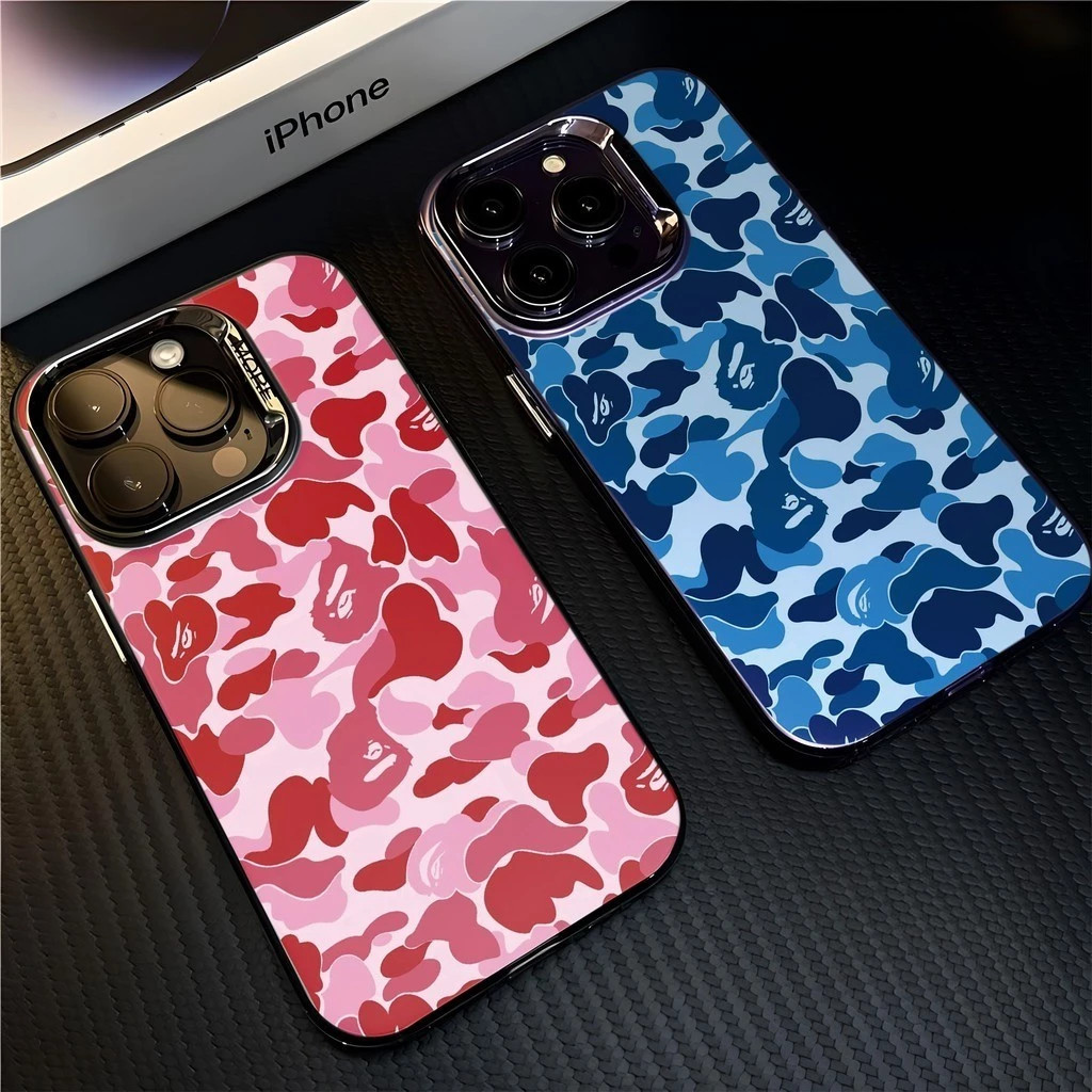 แฟชั่นแบรนด์Camouflage BlueและสีชมพูBAPEเคสโทรศัพท์สําหรับOPPO A6 A3x A5s A3s A3 A9 A5 Pro A9 2020 A7 A5x