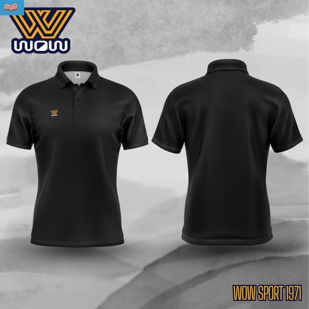 (TIEQILI) เสื้อโปโลคอปกสีดำ | WOW SPORT 1971