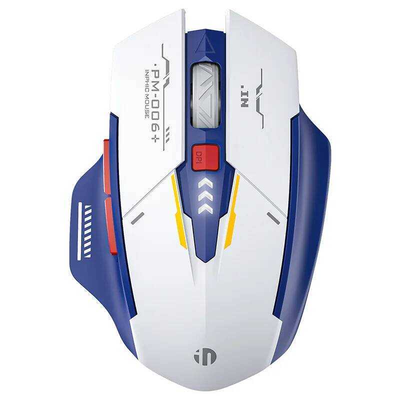 Inphic ไม้เมาส์ไร้สาย F9 Mecha Edition เงียบ ชาร์จได้ แบบ Type-C ไฟ LED สำหรับคอมพิวเตอร์ แล็ปท็อป ส