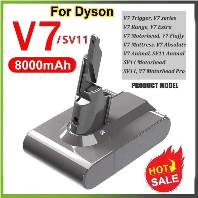8000mAh แบตเตอรี่ลิเธียมไอออน สำหรับ Dyson V11 V10 V8 V7 V6 แทนที่ DC58 DC59 DC61 DC62 DC72 DC74 SV1