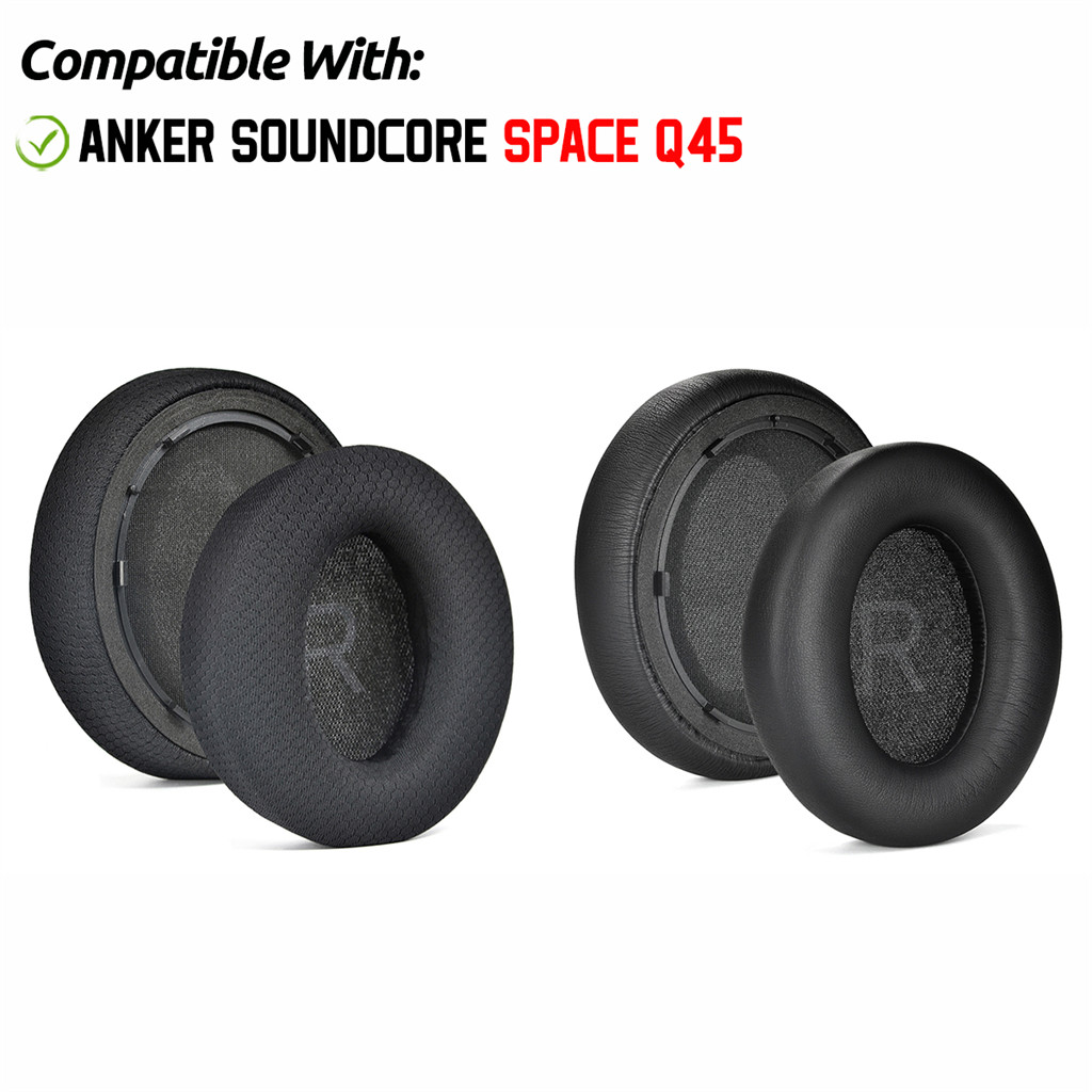 สําหรับ Anker Soundcore Space Q45 หูฟังแผ่นรองหูฟังฟองน้ําชุดหูฟัง Earmuffs เปลี่ยนฝาครอบ