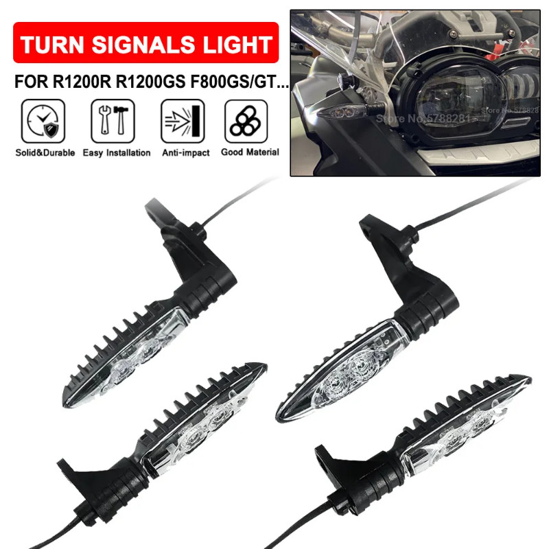 Motorcycle Front Rear Blinker Turn Signal Light LED Indicator For BMW R1200GS Adv R1200R F800GS F80