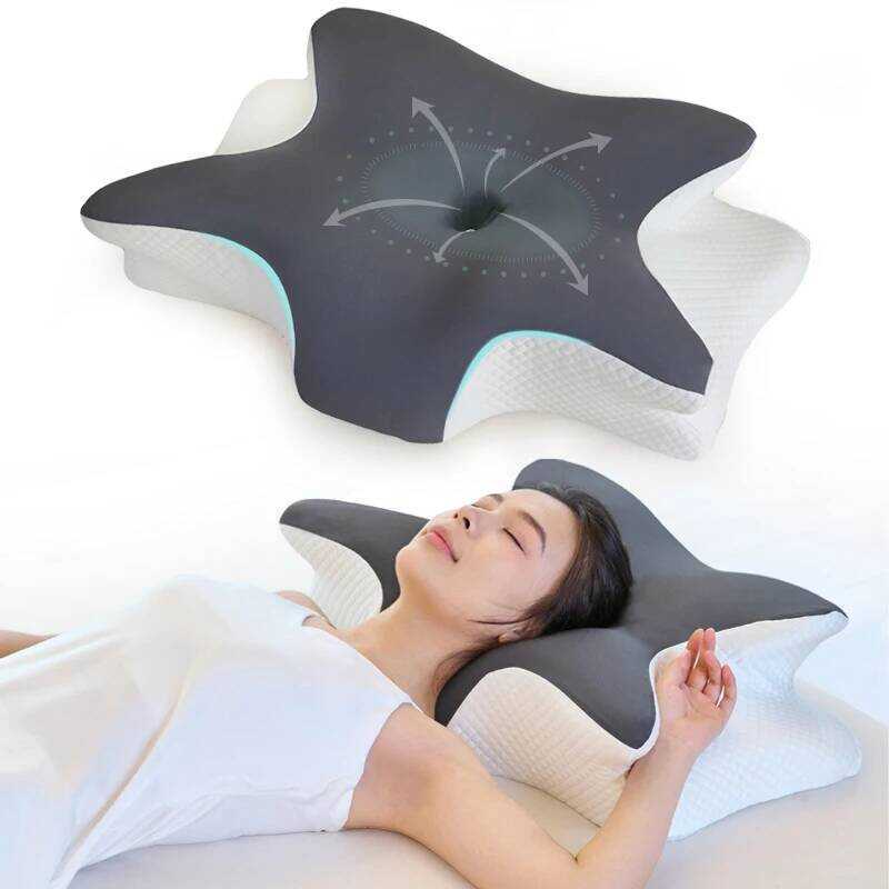 C Cervical Pillow, Memory Foam Contour Pillow, Shaped Bed Pillows For Side Sleeper Ergonomic Orthop
