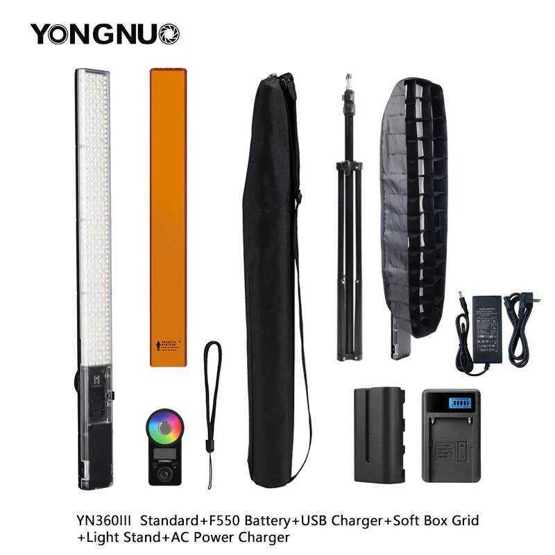 Yongnuo YN360 III YN360III มือถือ 3200K-5500K RGB สีสัน Stick LED Video Light Tube สําหรับสตูดิโอบัน