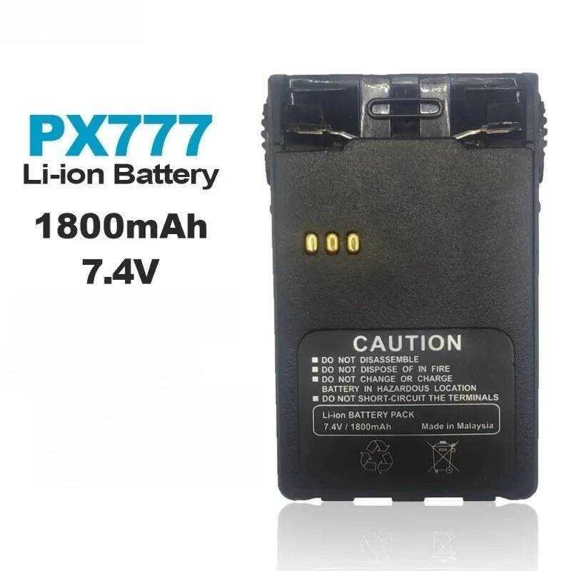 ▥ 7.4V 1800Mah สําหรับ PU Px-777 Walkie Talkie แบตเตอรี่สําหรับ Px777 Px888 Px-999 Px-328 P