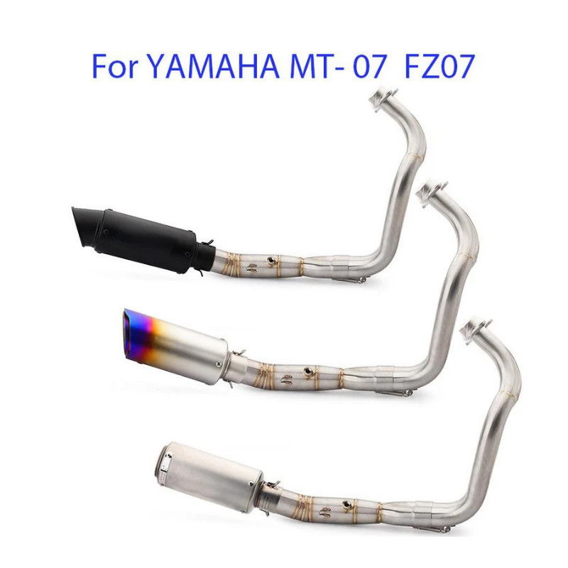 Motorcycle Full Exhaust System sc Muffler Pipe For Yamaha MT-07 FZ-07 MT07 FZ07 MT 07 2014-2021 XSR