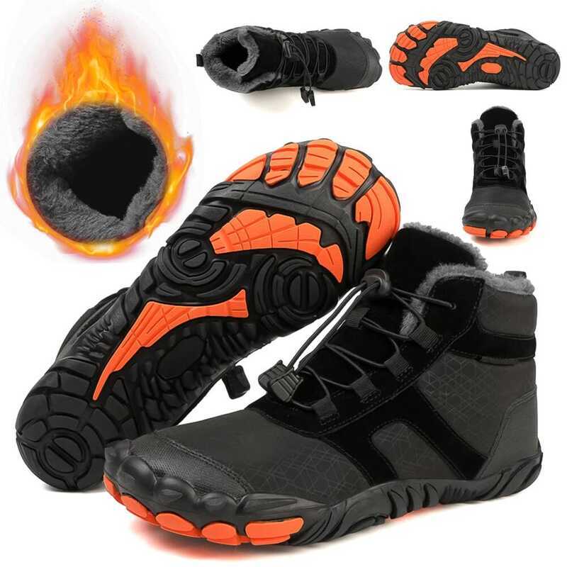 C Winter Snow Boots Anti Slip Barefoot Hiking Shoes Lightweight Cold-Proof Trekking Shoes Barefoot