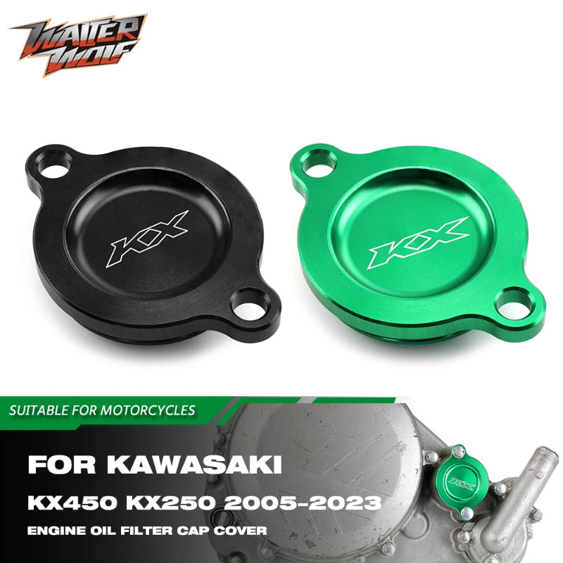 KX250 KX450 Engine Oil Fliter Cap Cover For Kawasaki KX450X KX450F KX250X KX250F KX 250 450 X/F/SR