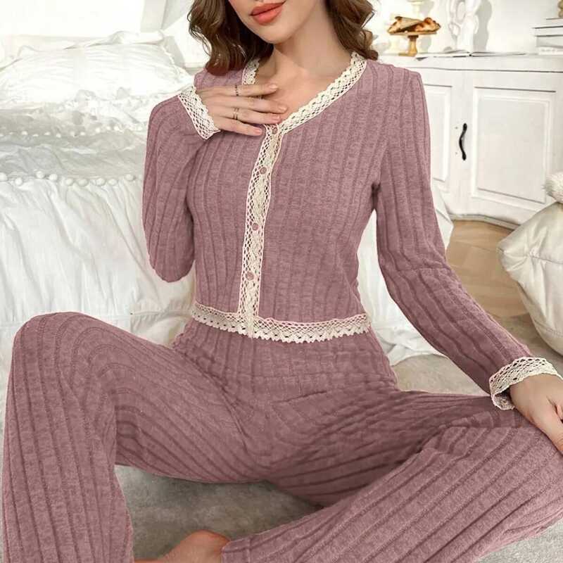 C Sleepwear Women Home Wear Set Pajamas Set Woman Big Size Women's Pajamas Pajama Pigma Long Sleeve