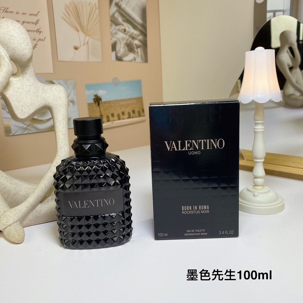 Fashion Direct Sales New Arrival 60 Valentino Uomo Mr. Ink/Roman Mens Black Rivet Version 100ml Vale