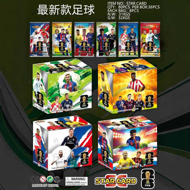 2026 World Cup Football Card Star European Cup C Romesi Star Collection แฟลชการ์ดเกมกระดาน 36 ชิ้น