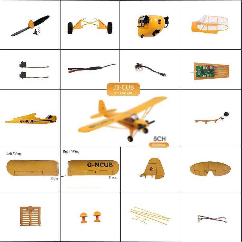 Park10 ของเล่น รุ่นใหม่ J3-CUB อะไหล่เครื่องบิน อุปกรณ์เสริมเครื่องร่อน ล้อเครื่องบิน RC มอเตอร์ ลำต