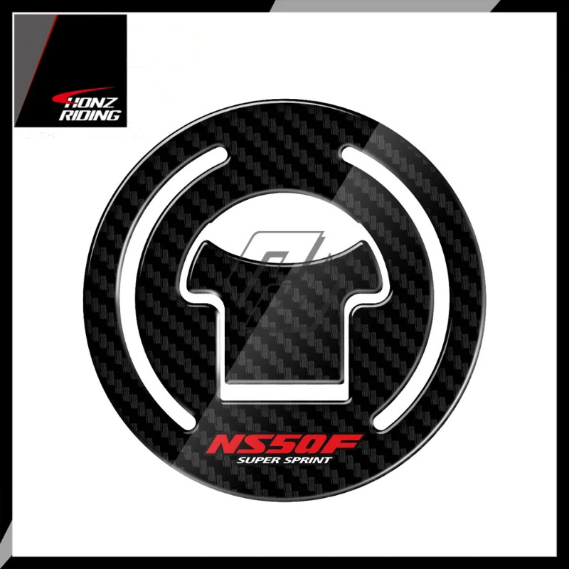 For HONDA NS50F Super Sprint NS 50F 1990 3D Carbon-look Motorcycle Fuel Gas Cap Protector Decal