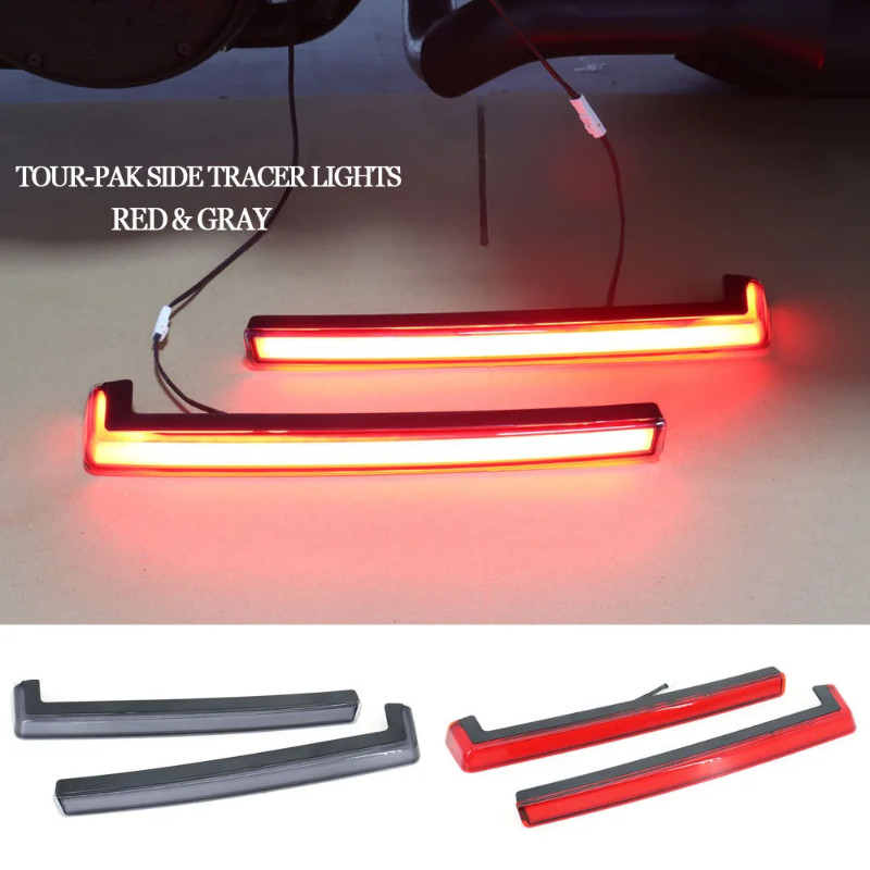 New Motorcycle Tour-Pak Side Plane Lights Tracer For Harley CVO Road Glide Electra Glide CVO Tri Gl