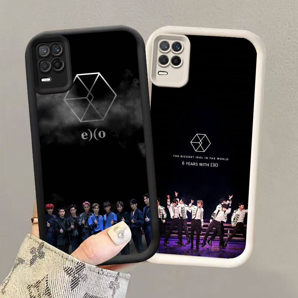HK-17 EXO ปลอกกันกระแทกสําหรับซิลิโคนสีดําและสีขาว OPPO Realme Narzo Q3 30 8 8S V13 A54 Pro 5G