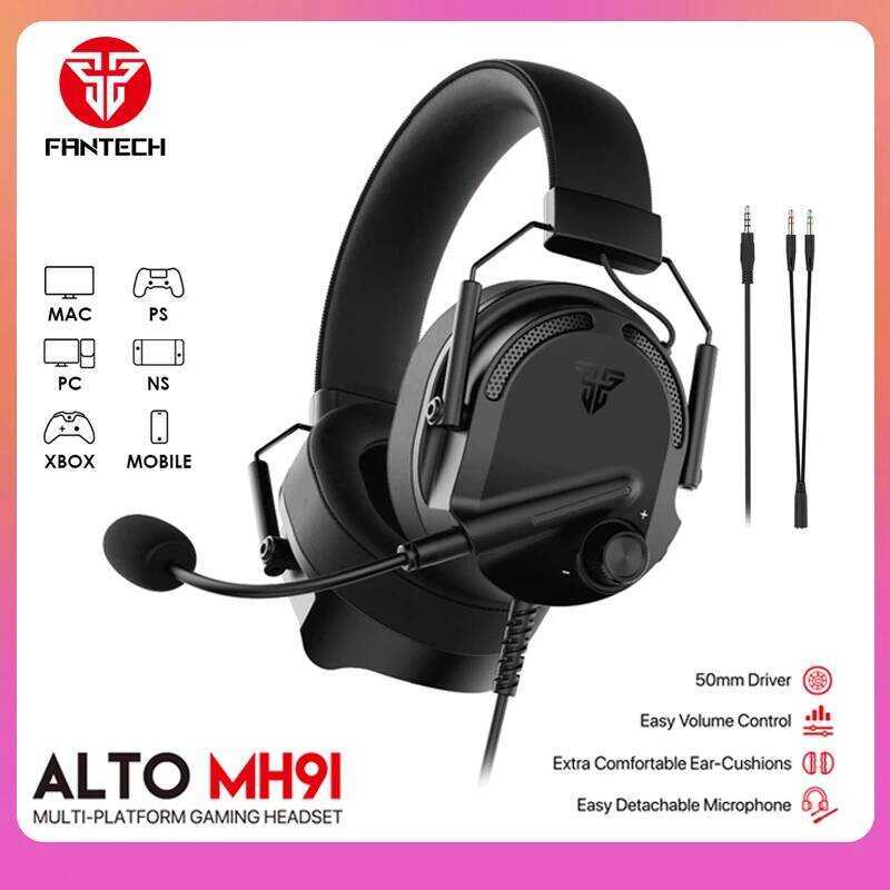 FANTECH ALTO MH91 ชุดหูฟังสําหรับเล่นเกมตัดเสียงรบกวนเสียงรอบทิศทางหูฟังแบบมีสายพร้อมไมโครโฟน HD สํา