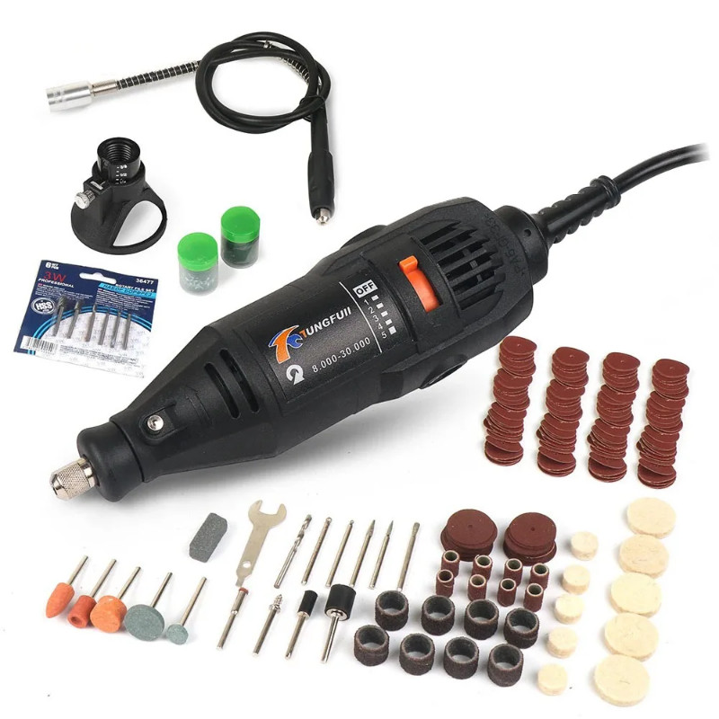 Mini 220V Power Electric Mini Drill Engraver Rotary Tool Polishing Grinder Variable Speed Dremel En
