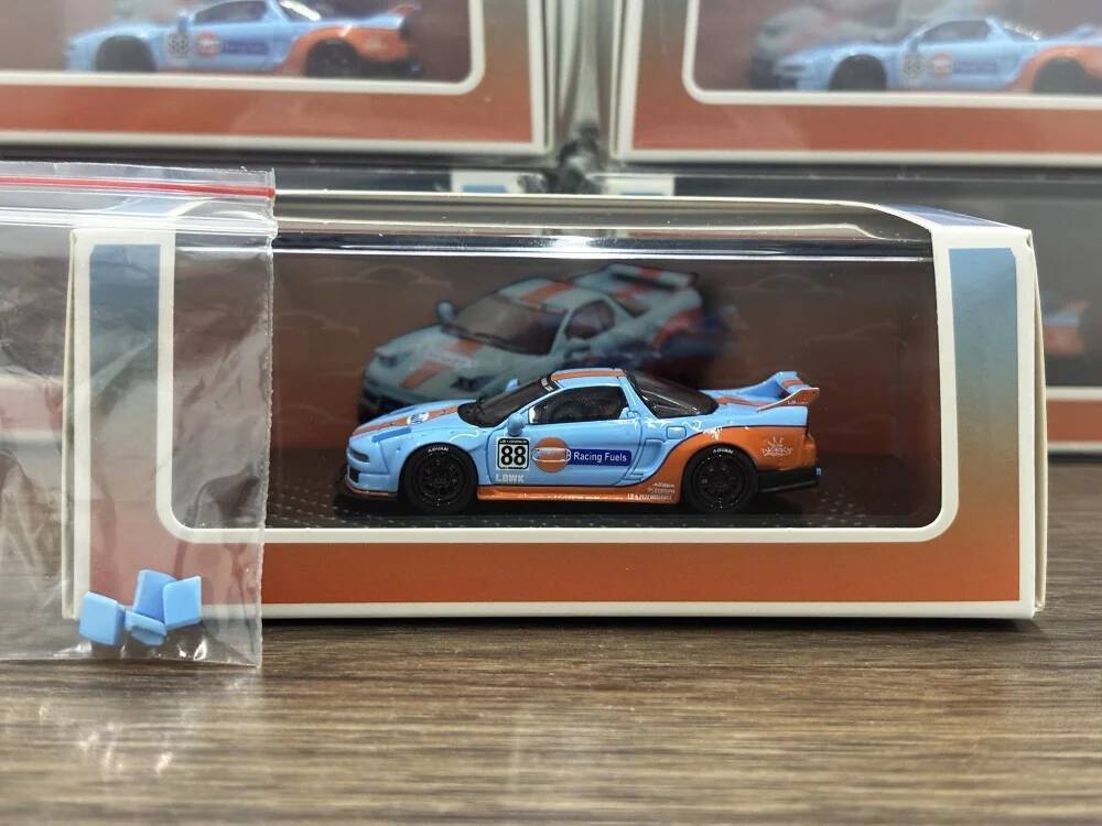 GL MODEL 1/64 LBWK NSX Gulf Blue Color Resin ใน 2025 คอลเลกชันของขวัญ Scale รถรุ่น