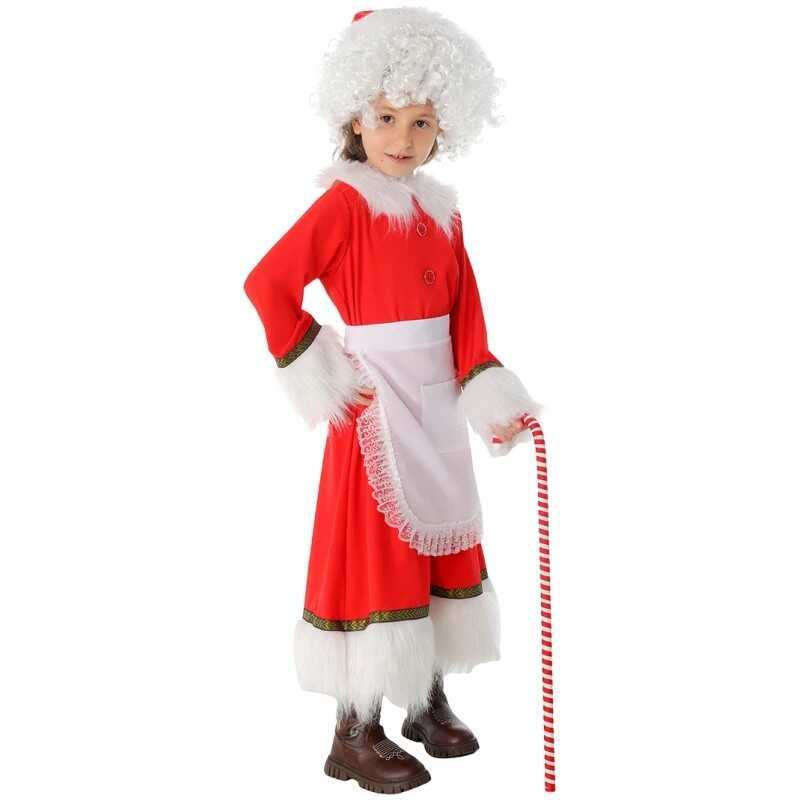 C Christmas Kids Girls Cosplay Costume Sets Santa Claus Granny Dress Hat Apron And Wigs For Christm