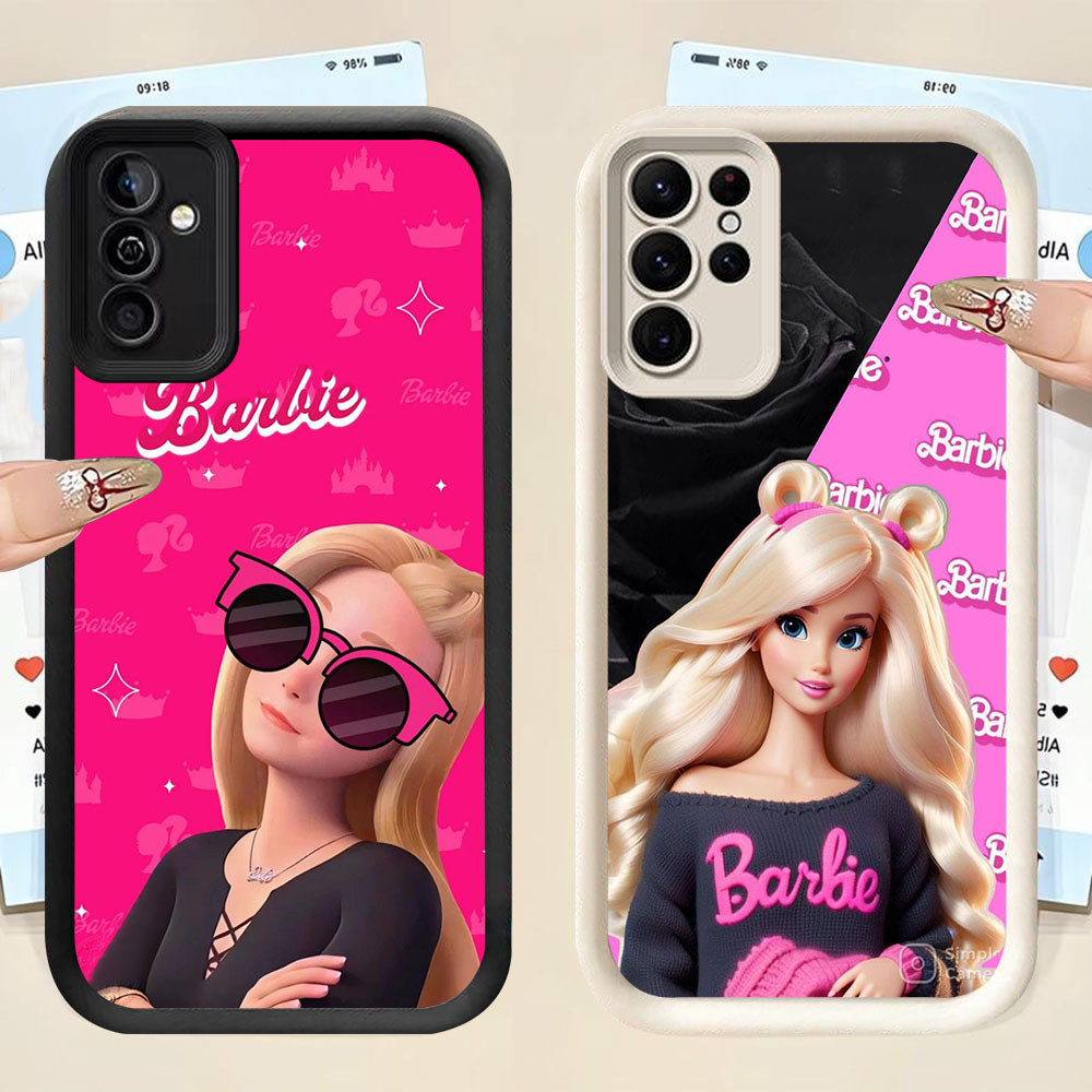 YS-47 น่ารักตุ๊กตาบาร์บี้กันกระแทกสําหรับ Samsung A55 A54 M15 S25 S24 S21 FE Ultra