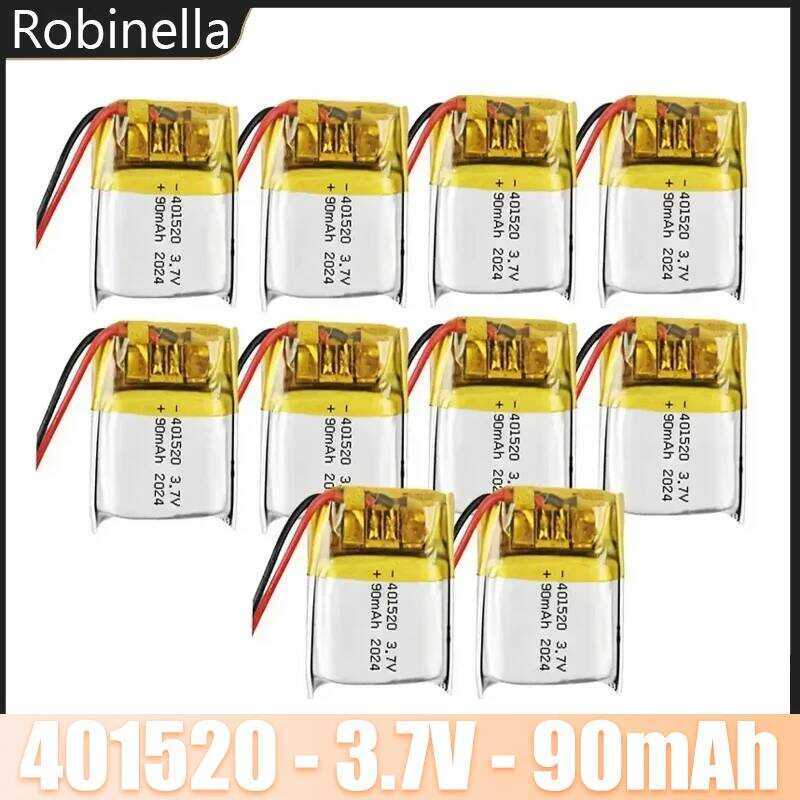 ชิ้น 1-10 401520 แบตเตอรี่ลิเธียมโพลิเมอร์ 3.7V สำหรับ 401519 401420 041520 หูฟังบลูทูธ เมาส์ไร้สาย
