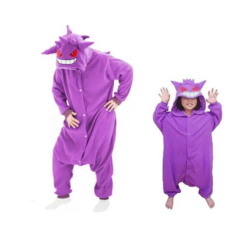 C Adult Purple Dragon Kigurumi Onesies Pajamas Warm Fleece Animal Women Halloween Party Cosplay Cos