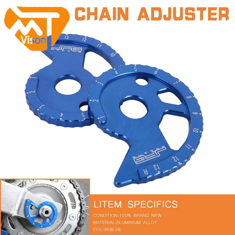 Motorcycles Accessories Chain Adjuster CNC 6061-T6 Aluminum Alloy For Yamaha XT225 XT250 TW200 2008
