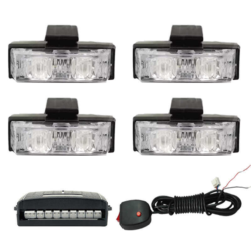 :: Sino-Net Strobe Light LED Strobe ไฟเตือนสัญญาณไฟดัดแปลงหนึ่งสําหรับสี่ 100-V4C