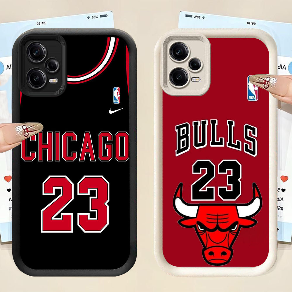 YS-43 Chicago Bulls NBA ปลอกกันกระแทกสําหรับXiaomi Redmiหมายเหตุ 12 15C Turbo 3 13X POCO X5 F5 F6 F7