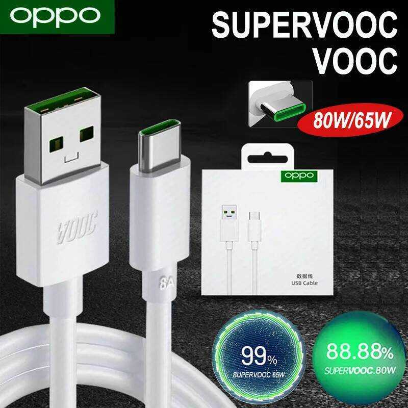 Type สายชาร์จเร็วแบบดั้งเดิม C Supervooc 80W 65W OPPO Find X9 X5 X6 X3 Neo N2 Reno 10 6 8 7 Pro A77