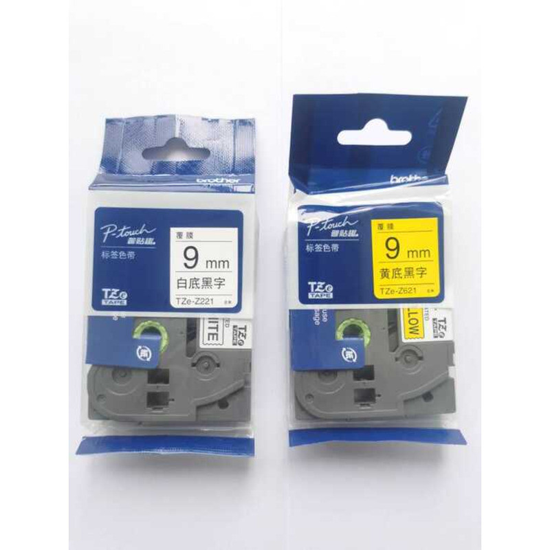 ริบบิ้นเครื่องฉลาก Brother ของแท้ 9 มม. TZe-621/Z221/421/1231/225/222/721/S/FX
