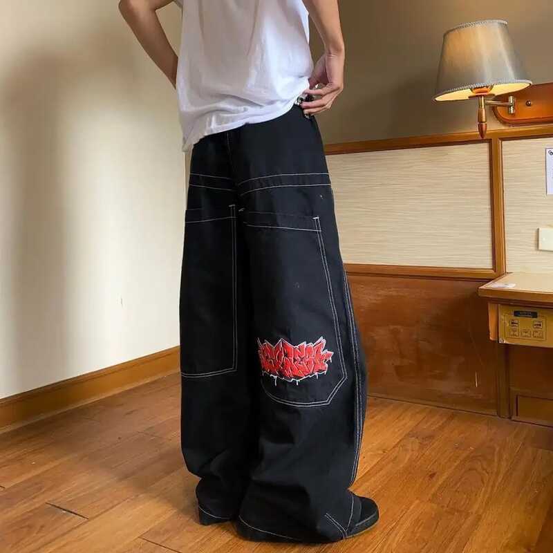 กางเกงยีนส์ American High Street JNCO ทรงหลวมขากว้าง สไตล์ฮิปฮอป