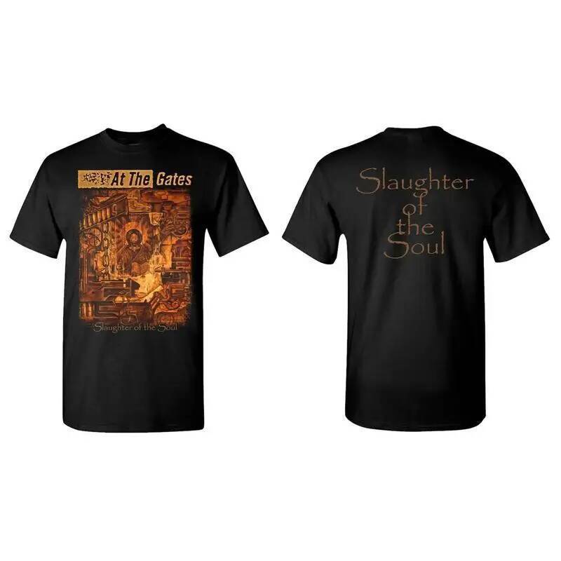 AT THE GATES cd cvr SLAUGHTER OF SOUL 2 SIDED SHIRT XXL 2X ใหม่