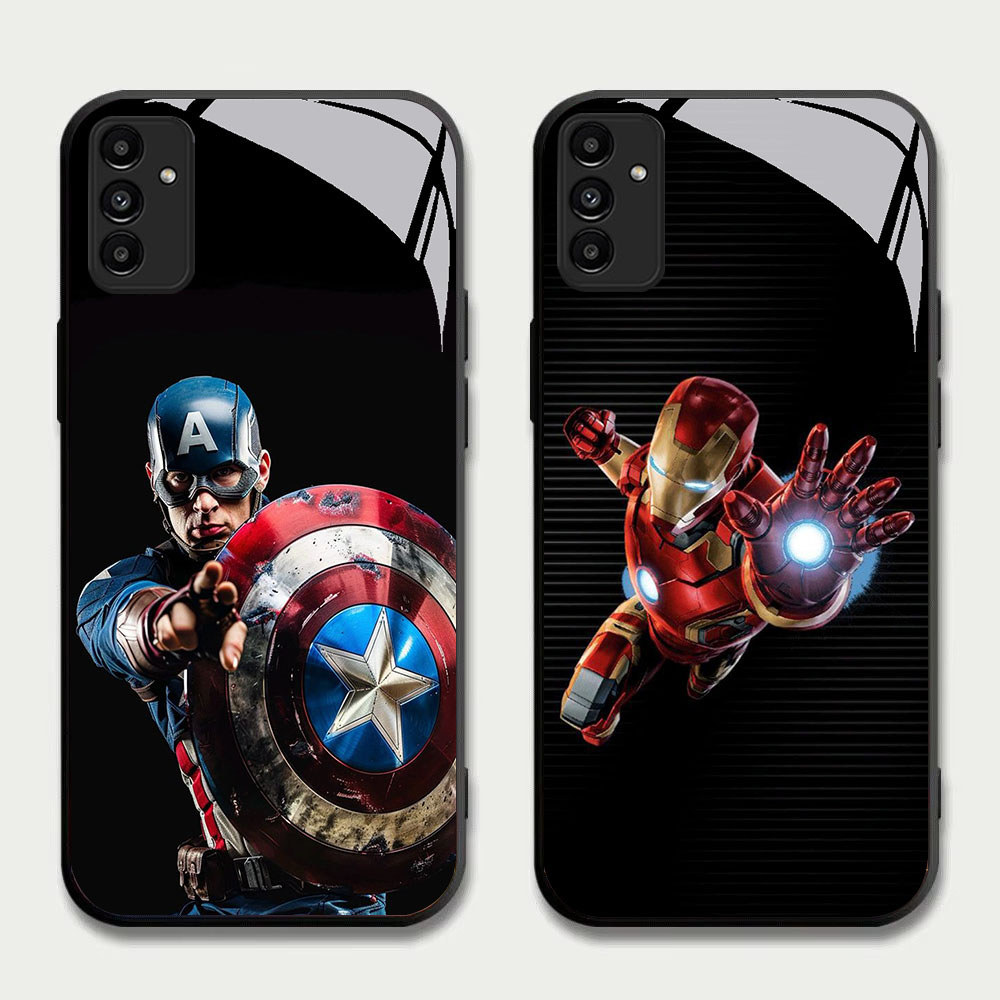 TS-37 Avengers HD Glass Casing สําหรับ Samsung A05S A35 A55 A24 A14 A15 A04S A34 A25 M15 A54 S21 FE 