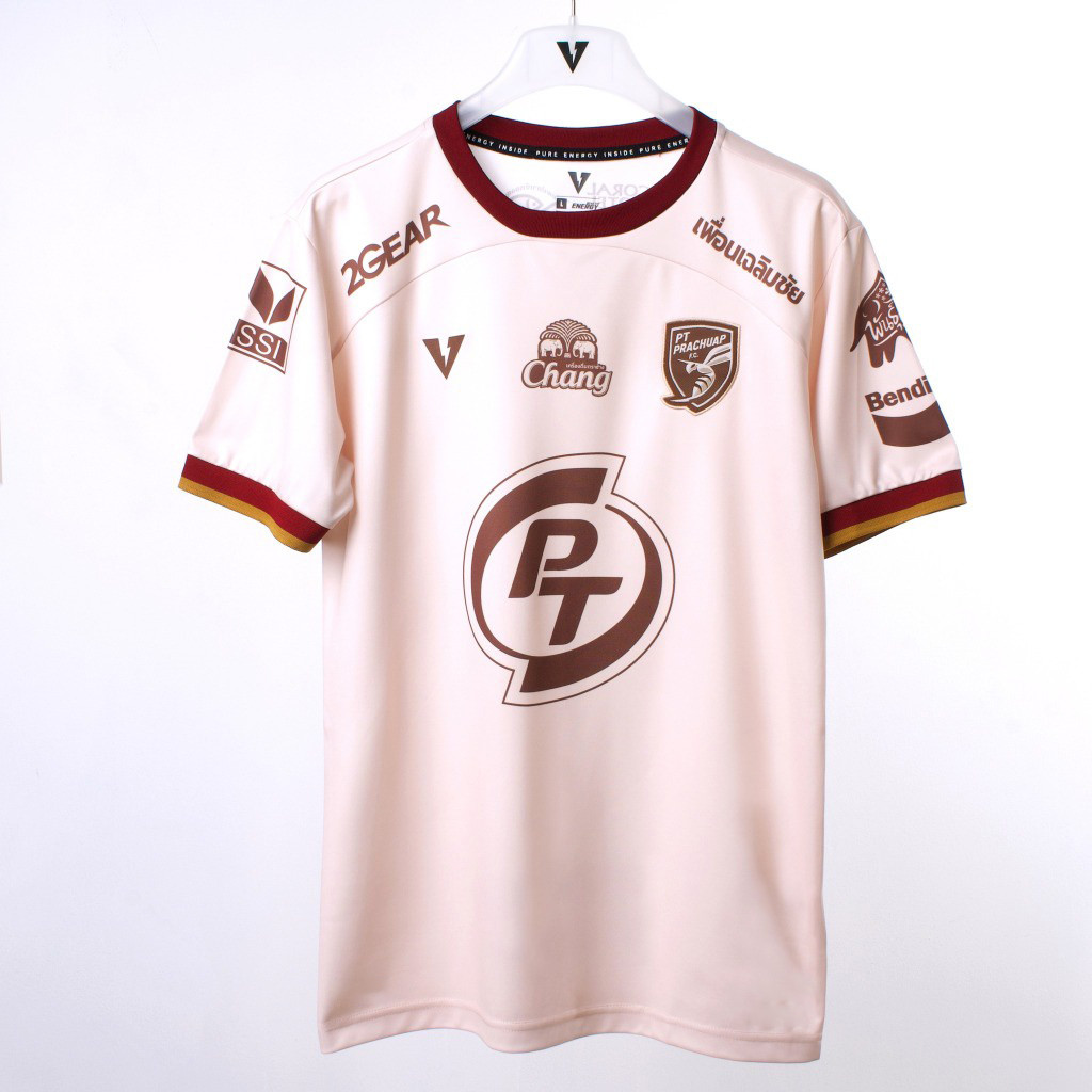 [พร้อมส่ง] TOP Home เสื้อฟุตบอล PT Prachuap FC สีครีมแท้ VECTOR 001 PT PRACHUEAP FC AWAY เสื้อน้ําหน