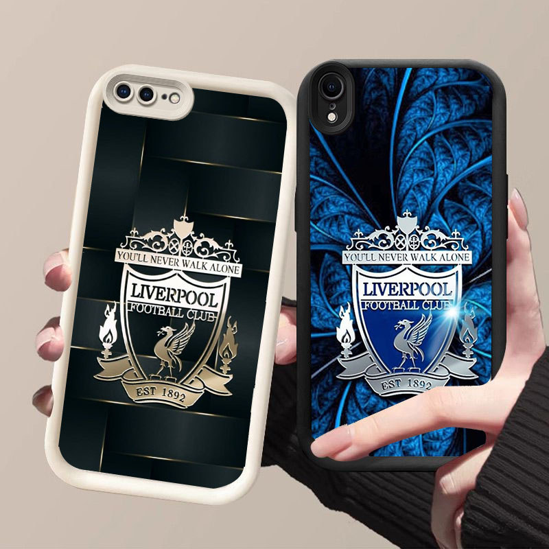 HK-33 Liverpool Football Club เคสกันกระแทกสําหรับซิลิโคนสีดําและสีขาว iPhone 8 X XR 7 XS 6 Max Plus