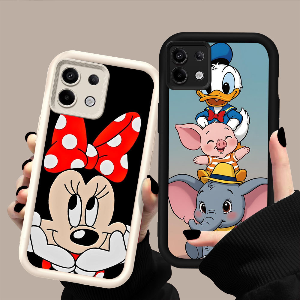 HK-15 Disney กันกระแทกสําหรับซิลิโคนสีดําและสีขาว Infinix Tecno ITEL สมาร์ท POP Spark Pova GT GO 30C