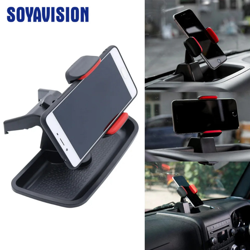 Car Mobile Phone Holder For Jeep Wrangler JK 2011-2017 360 Degrees Rotation Dashboard Mount Stand C