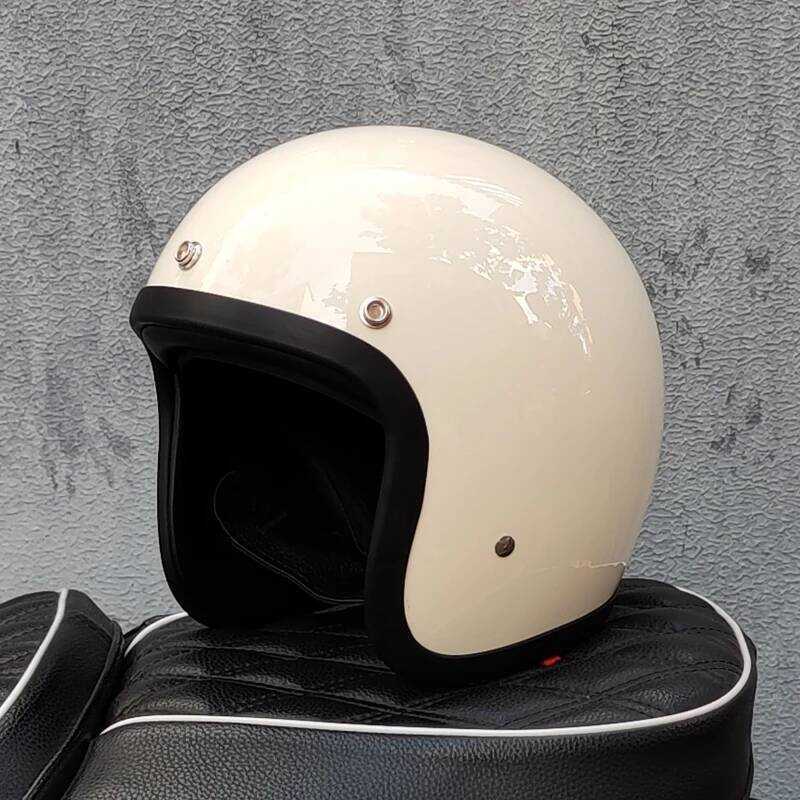 ORZ-TX500 HELMET Cafe r น้ําหนักเบาเปลือกเส้นใยแก้วหมวกกันน็อคเปิดหน้าญี่ปุ่นสูง Qlity รถจักรยานยนต์