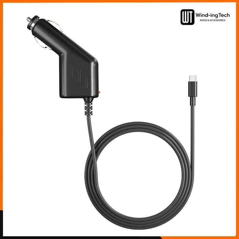 ▥ 12 V-24 V Type-C Car Charger  Uv-5Rm Uv-17 Pro Uv-18 ไฟแช็ก  Uv-K6 K5 Walkie