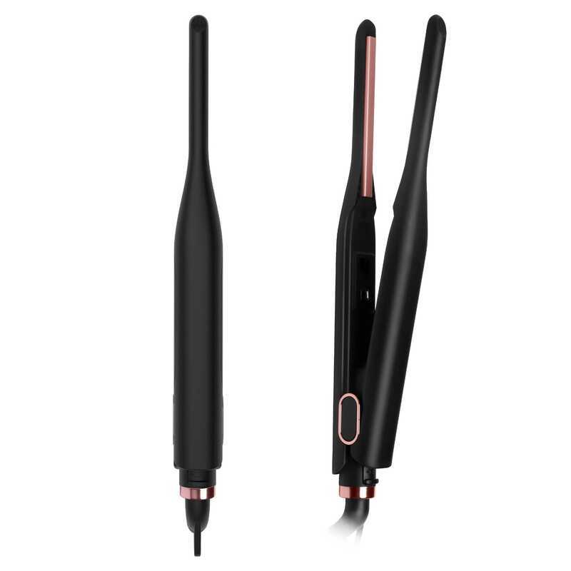 C Small Flat Iron For Short Hair, Temperature Adjustable Pencil Flat Iron Fast Heat Up, 3/10 Inch B