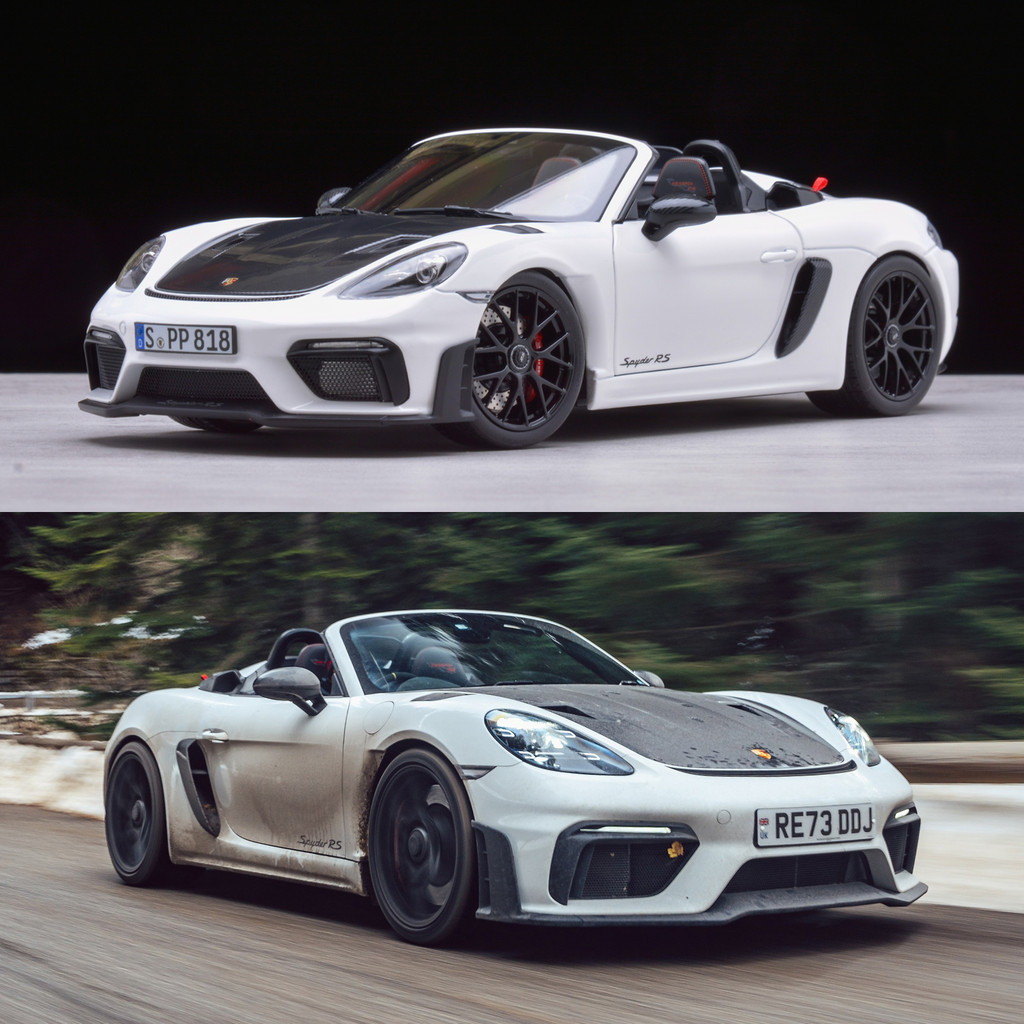 1: 18 NOREV Porsche 718 spyder RS 2023 รถสปอร์ตโมเดลรถอัลลอย