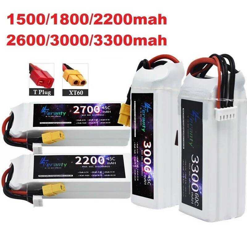 LiPo แบตเตอรี่ 4S 14.8V 1500mAh 1800mAh 2200mAh 2600mAh 3300mAh 3000mAh 45C/60C สำหรับ RC FPV โดรน ค