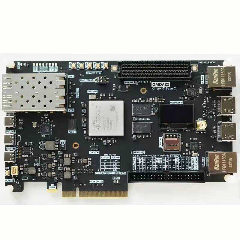 FPGA บอร์ดพัฒนา Dmo Kintx-7 XC7K325T PCIE พร้อมพอร์ต Gigabit-Ethrnt, 10-Gigabit SFP Optical, FMC LPC