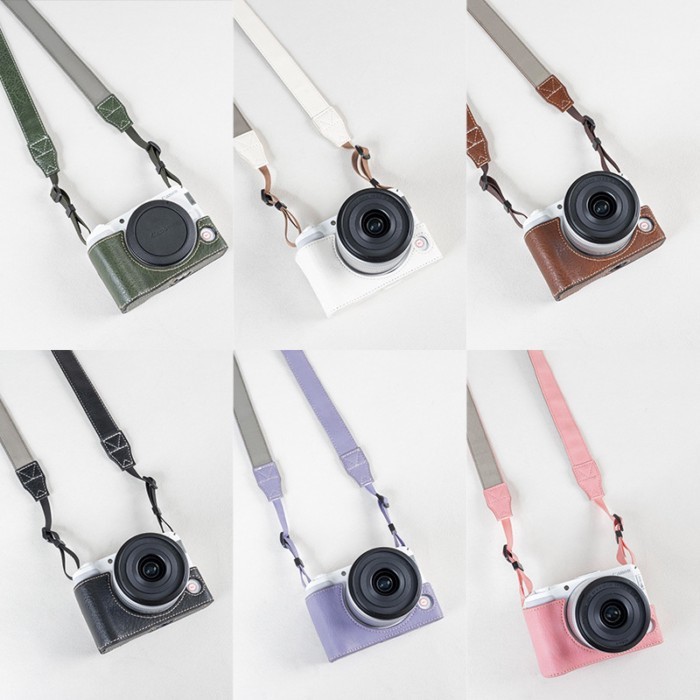 Canon r50v เคสป้องกัน v1 กระเป๋ากล้อง r10r62r7 เคสป้องกัน r100r50r8rpr52 เคสหนังอุปกรณ์เสริม