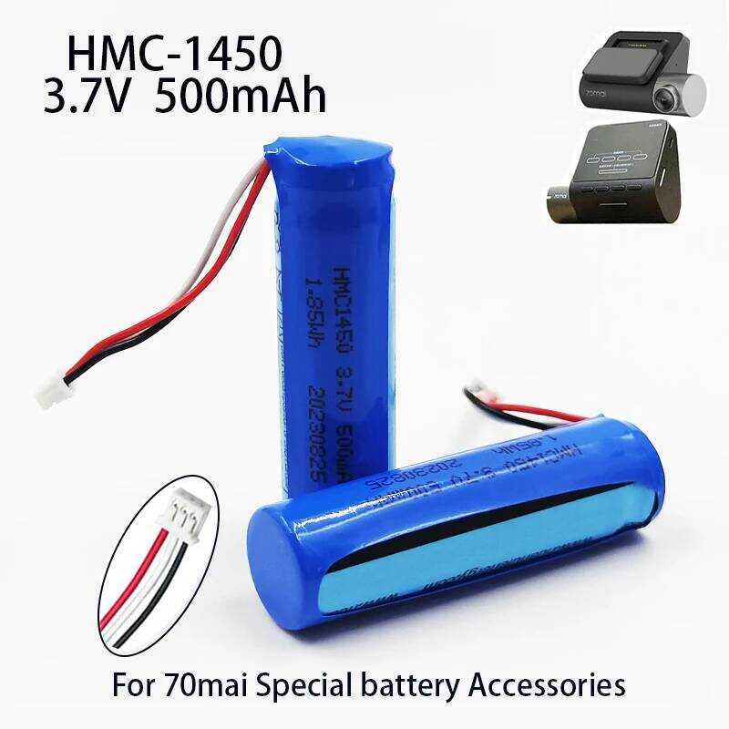 3.7V แบตเตอรี่ลิเธียม 500mAh ของแท้จากโรงงาน 70mai Hmc1450 สำหรับกล้องติดรถยนต์ Dash Cam Pro อุปกรณ์