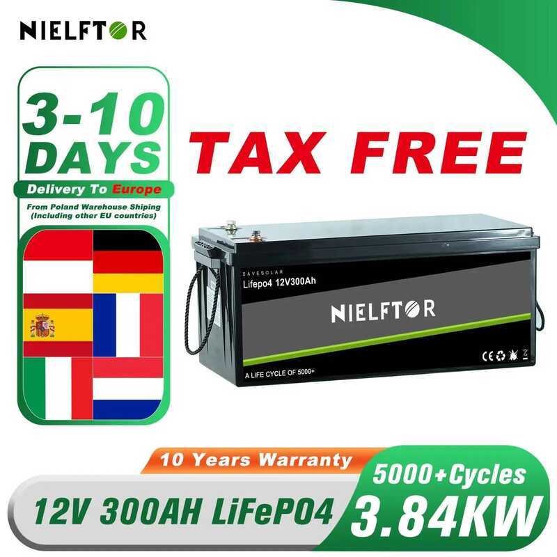 LiFePO4 แบตเตอรี่ลิเธียมไอออนฟอสเฟต 12V 24V 48V 100Ah 200Ah 300Ah 12.8V 51.2V พร้อม BMS ในตัว สำหรับ