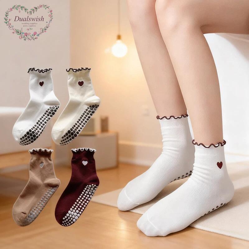 ถุงเท้าทำโยคะและฟิตเนส กันลื่น มืออาชีพ สำหรับพิลาทิสและกิจกรรมออกกำลังกาย